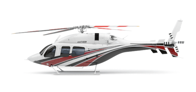 Luxury helicopter for private charter flights, offering quick access to remote or urban destinations