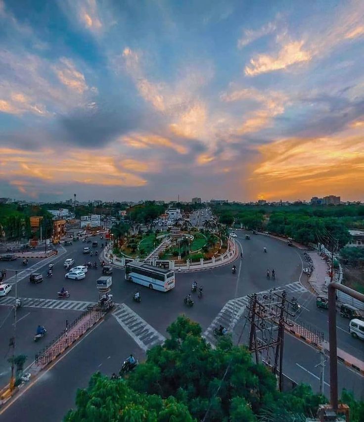 Aerial view of Kandla city at sunset, a growing hub for private jet travel