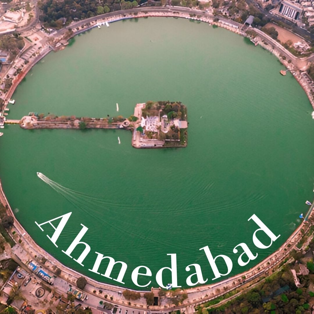 Aerial view of Ahmedabad during AVJoy ride